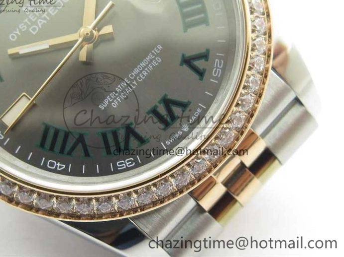 BP Bracelet Roman Dial on 36 Best Edition 1:1 DateJust SS Gray Maker RG Jubilee 126281 0418